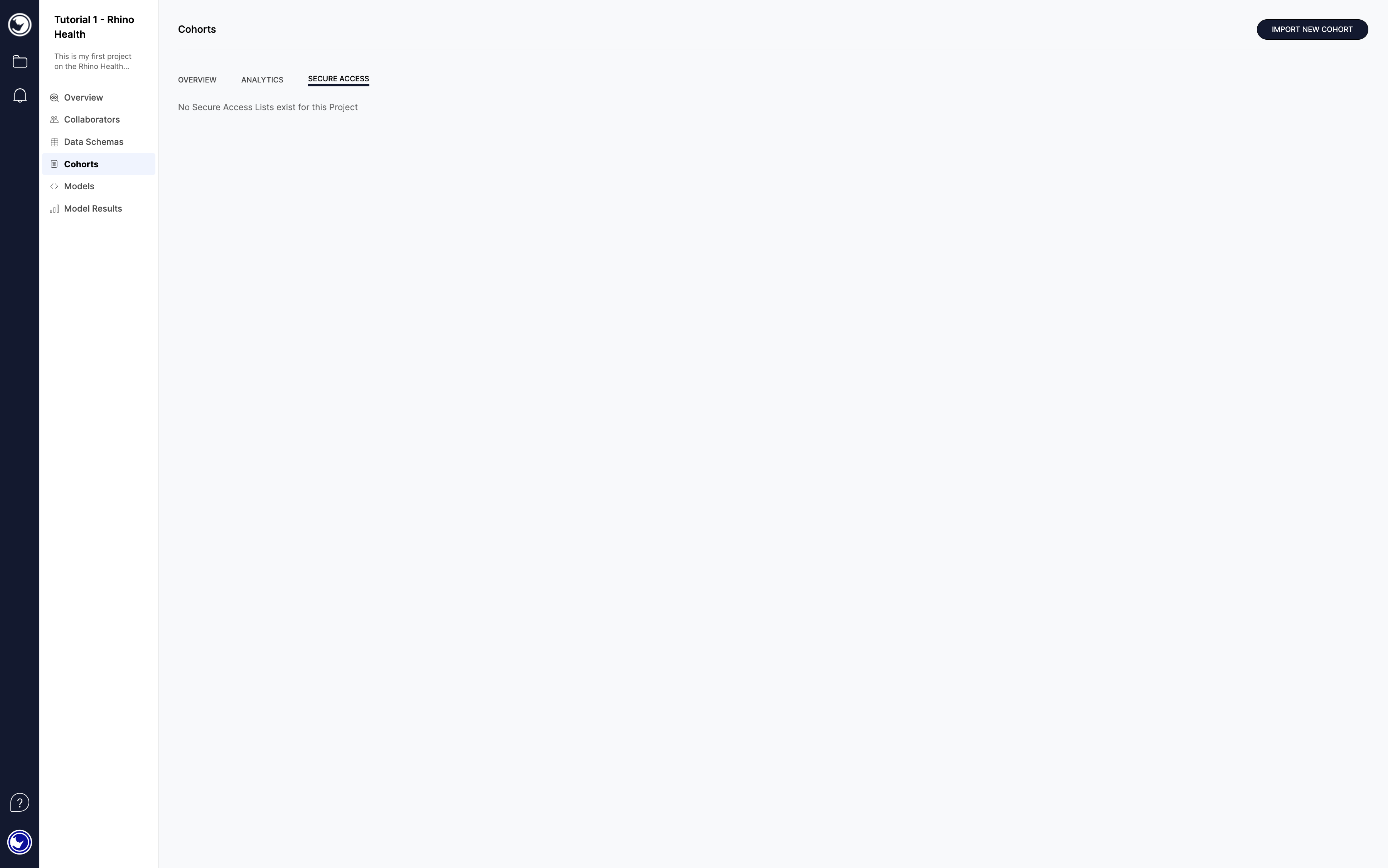Cohorts Secure Access Tab.png
